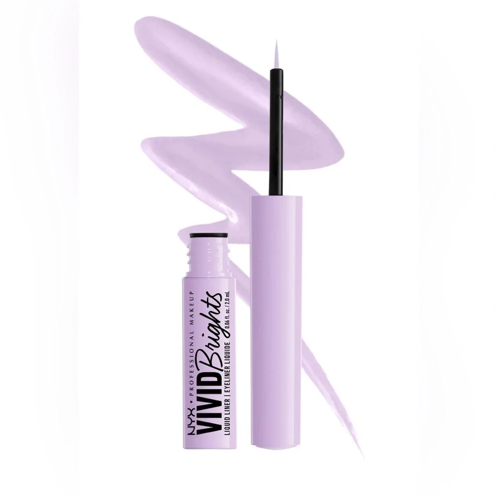 (2)-NYX PROFESSIONAL MAKEUP Vivid Brights Liquid Eyeliner Liner - 07 LILAC LINK